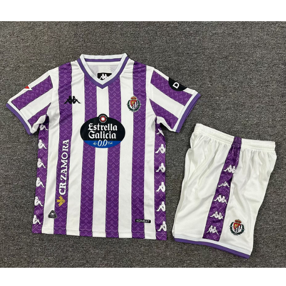 Real Valladolid 2025/26 Home Kids Soccer Kit Children Shirt + Shorts